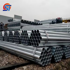 Round Square Hot Dipped Pre Galvanized ERW Carbon Steel Tube for Scaffolding Construction Galvanized Steel Pipe