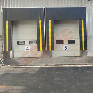 Wholesale Automatic Industrial Sectional Overhead Door Equipped with Pedestrian Wicket Door & Clear Vision Window