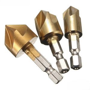 Coated HSS Chamfering Countersink Drill Bits with Hex Shank