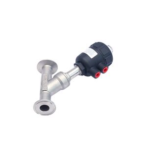 Sanitary Clamp/Welded/Thread Stainless Steel Pneumatic Angle Seat Valve