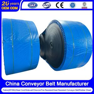 Oil Resistant Conveyor Belt Manufacturer Industrial NBR Rubber Low Swell Flame Retardant Open Closed V Type Chevron Fabric Belt for Oil Depot & Port Terminal