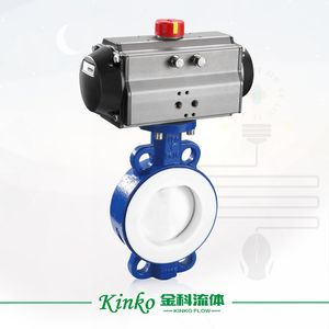 High-Quality DN50-DN300 Cast Iron PTFE Lined Butterfly Valve