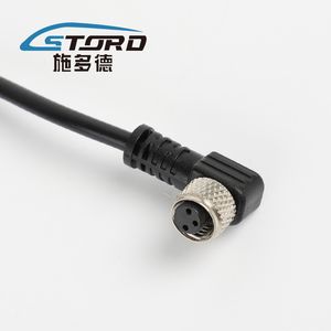 Sensor Industrial Socket, Elbow Hole Socket Connecting Plug Cable (M8 specification) Rk01-2-2