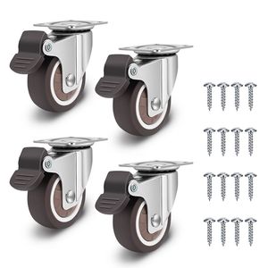 Weather-Resistant Four-Piece Set Brown Furniture Universal Casters TPR Chaire Casters Wheels
