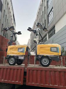 Atlas Copco V4+Diesel Original Outdoor Mobile LED Light Towers 5m Portable Lighting for Construction Sites4X120W