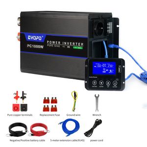 Gyopo 1000W 1000 Watt 12V/24V/48 110V/120V 220V DC Pure Sine Wave Power Inverter with Charger Inversor