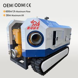 8 Inch Ultra-High Suction Lift Vacuum Self-Priming Drainage Robot Diesel Engine Driven Diesel Water Pump for Flood Control Pump