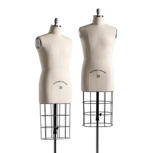 Adjustable Tailor Mannequin Male Half Body Mannequin Dress Form with Wheels