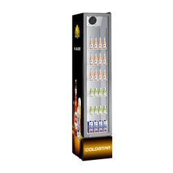 160L Commercial Display Fridge Branded Slim Vertical Cooler