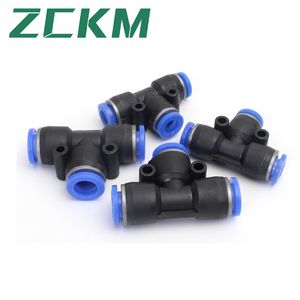 Blue PE Quick Plastic Brass Pneumatic Fittings for Air Hose Connectors