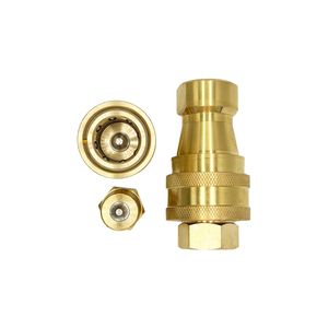 Kzd Brass Medium-Pressure High Performance Pneumatic and Hydraulic Quick Coupling Release Coupler