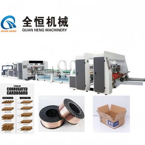 Automatic Stitching Folder Gluer Stitcher Corrugated Carton Box Stapler Machine