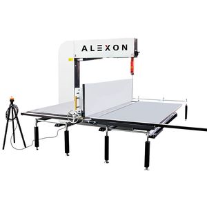 Four Wheel Wood Rubber Paper Plastic Cutting Machine Vertical Bandsaw