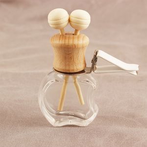 5ml 8ml Oblate Transparent Glass Empty Container Car Perfume Bottle