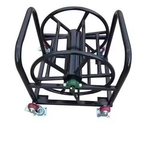 Mobile Cable Take-up Reel - Heavy-Duty Winding Rack for Industrial Use