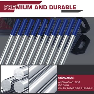 Wide Application TIG Tungsten for TIG Welding for The Beginner Blue TIG Electrodes 1/16" Welding Electrode