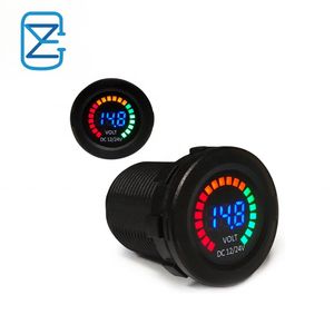 Universal Socket Digital Display Voltmeter Waterproof Voltage Meter Gauge LED for DC 12V-24V Car Motorcycle Marine Auto Truck