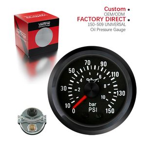 Mrgauge High Quality 150-509 52mm Lron 12V Universal Mechanical Oil Pressure Gauge