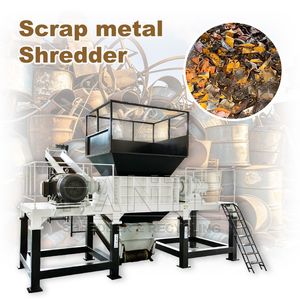 Industrial Two Double Shaft Shredding Machine Scrap Car Tire Waste Wood Pallet Scrap Metal Shredder