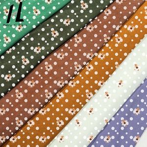 Custom Floral Printed 100% Polyester Corduroy Fabric for DIY Sewing Dress Bag Home Decor