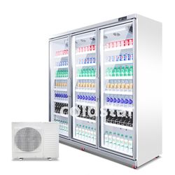 Commercial Refrigerated Display Refrigerator Showcase with Multi Door Remote Unit