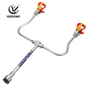 Airless Paint Spray Gun Double-Ended Extension Double Pole Nozzle Painting for Sprayer