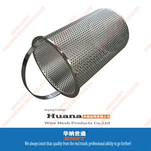 Food Grade 304 Stainless Steel Perforated Metal Mesh Tube for Coffee Press Maker