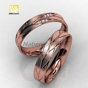 Custom Engraved Couple Names with Wedding Date Titanium Ring