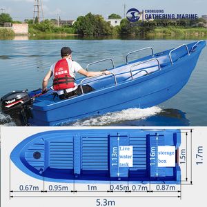 7 Person Plastic Rescue Sea Fishing Boat with Outboard Boat Motor for Sale