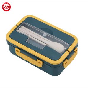 Eco Friendly Rectangular Portable Bento Kids School Lunch Container Stackable Plastic Lunch Box