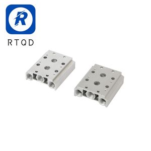 Ruituo Pneumatic Manufacturer China Pneumatic Confluence Plate Manifold, Solenoid Valve Station Base 3V Series