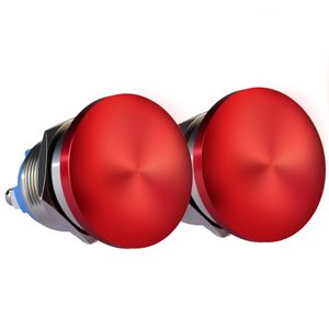 Small Pushbutton Emergency 16mm No Momentary Stainless Metal Mushroom Push Button Switch