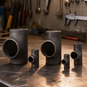 China Factory Direct Supply Carbon Steel Seamless and Welded Tee Fittings for High Pressure Pipeline Engineering with Custom Sizes and Strict Quality Control