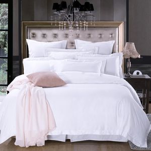 100% Cotton Plain White Bedding Hotel Collections Bed Sheets