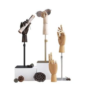 Joint Movable Wooden Hand Mannequin for Jewelry Display Props