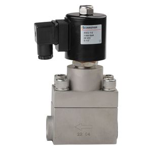 Xhnotion 500 Bar High Pressure G1/2 Stainless Steel Lab Solenoid Valve
