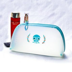 Custom Travel Portable Clear Transparent TPU Waterproof Wash Cosmetic Toiletry Makeup Bag