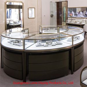 Customize Round Glass Display Cabinet Jewelry Store Furniture