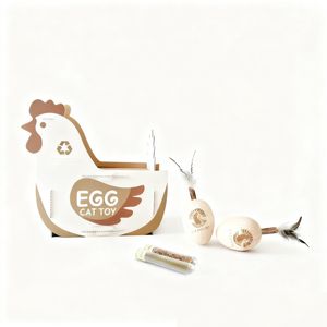 Natural Catnip Egg Toy - Magic Rotating Wooden Cat Toy, Promote Digestion & Appetite, Factory Direct Wholesale