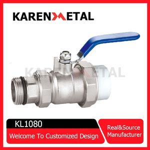 Premium PPR Brass Union Ball Valve with Durable Blue Handle