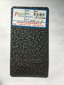 RoHS Jet Black Background Silver Flower Low Temperature Cured Electrostatic Powder Coating