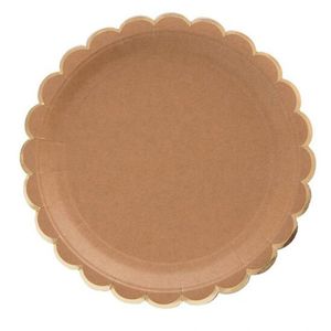 Disposable/ Compostable/Bio Kraft Paper Party Plates/Cup/Napkin/Straws /Cutlery