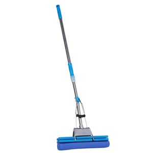 Home and Kitchen Single Roller Easy Squeeze PVA Magic Sponge Mop for Floor Cleaning