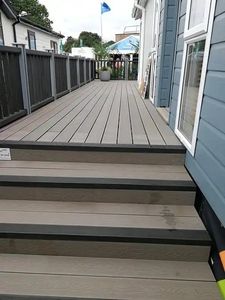 Engineered Outdoor Decorative 3D Embossing WPC Decking Wood Plastic Flooring