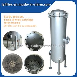 Food Grade 40'' Stainless Steel Multi-Cartridge Filter Housing for RO Water Treatment Equipment
