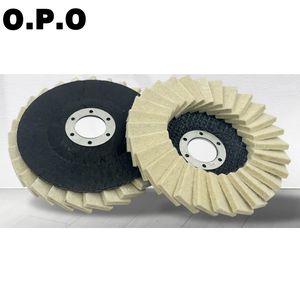 Models 4" Wool Felt Wheel Polishing Wheel for Stainless Steel Metal Glass Marble Fine Polishing