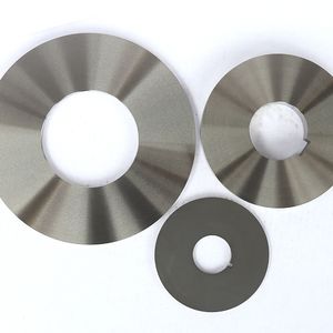 OEM Circular Disc Blade Round Cutter Top Slitting Knife for Paper Plastic Film Tubes Carbide Blade