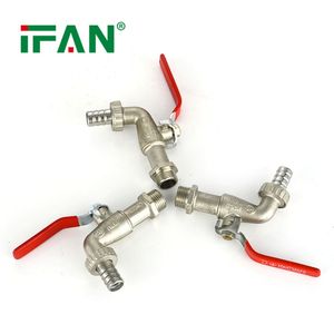 Ifan OEM Thread Wall Mounted Garden Water Faucets Tap 1/2-3/4'' Hot Cold Water Bib Tap Hose Brass Water Bibcock