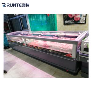 Made in China Display Glass Door Island Freezer for Supermarket