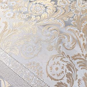 Custom Jacquard Woven Cotton Textile Durable Window Panel Blackout Extra Wide Polyester Royal Damask Fabric